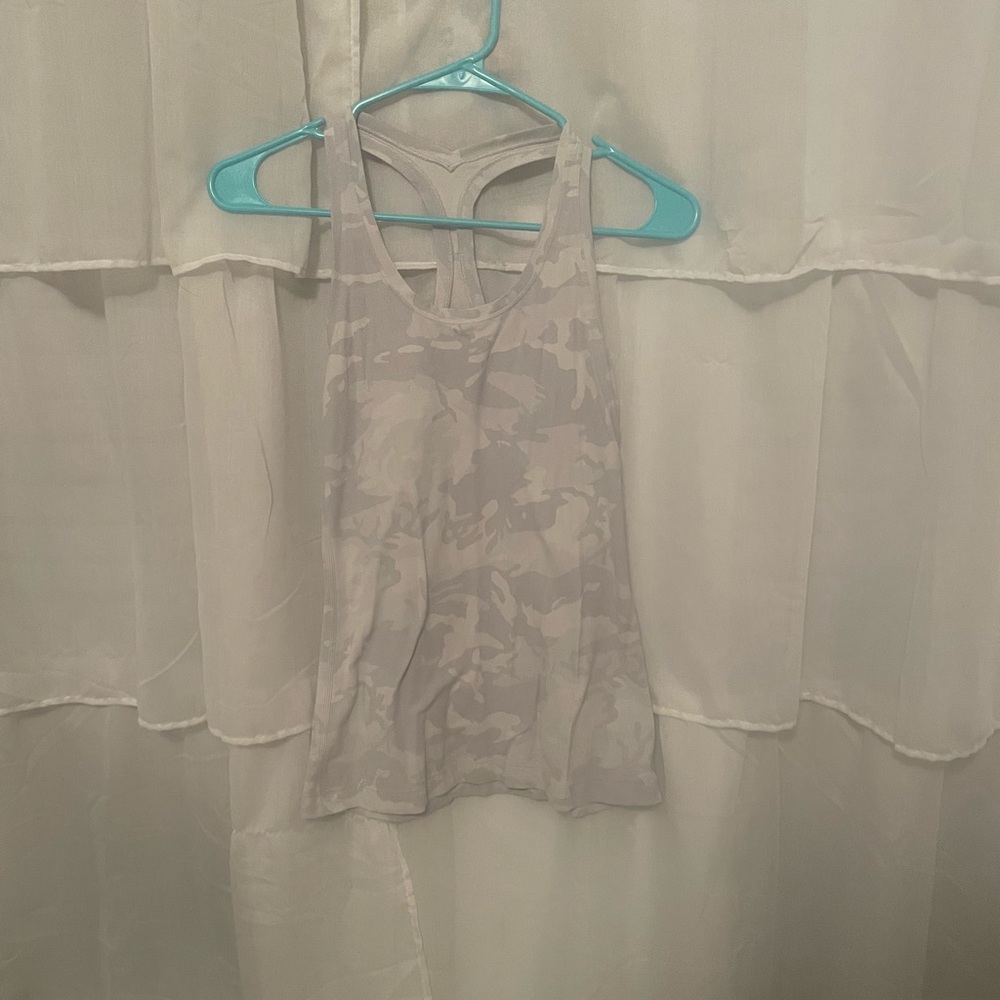 lululemon white camo cool racerback tank